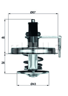 TERMOSTAT Thermostat insert - MAHLE