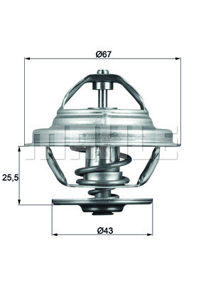 TERMOSTAT Thermostat insert - MAHLE