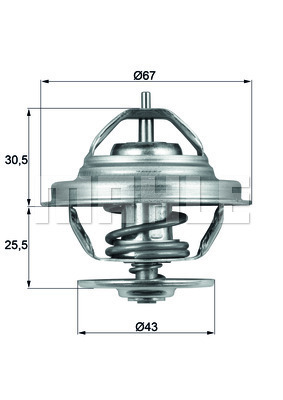 TERMOSTAT Thermostat insert - MAHLE