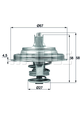 TERMOSTAT Thermostat insert - MAHLE