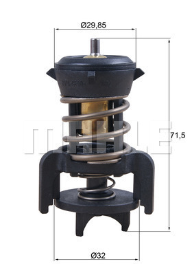 TERMOSTAT Thermostat insert - MAHLE