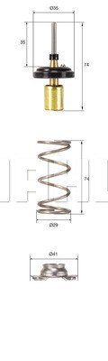 TERMOSTAT Thermostat insert - MAHLE