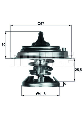 TERMOSTAT Thermostat insert - MAHLE