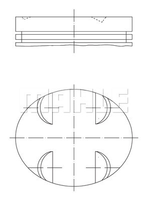 PISTON 92.70MM STD CLK350-S350-GL450 SPRINTER 324 424 524 CDI 3.5İ 05 M272.964/965/970/972/975 - MAHLE