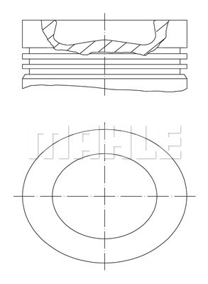 PISTON SEGMAN 81.50MM 0.50 AMAROK CADDY III-IV GOLF VI 2.0 TDI 05- CKUB CFHC CBBB CBDC CLCA - MAHLE