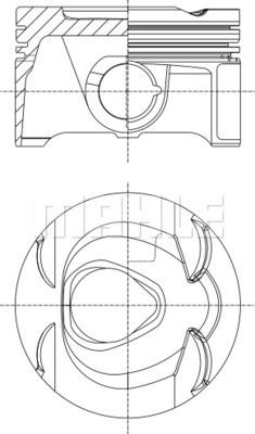 PISTON 82.00MM STD W204 C180 C200 S212 E200 C207 E200 07- M271.820 - MAHLE