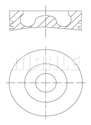 PISTON 81.51MM 0.50 CADDY III GOLF V JETTA PASSAT 2.0 TDI 16V 03- AZV BKP BKD BVF BMN BMM 028PI00002102 - MAHLE