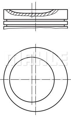 PISTON 84.50MM 0.50 E30 E36 316İ 1.6İ 88-94 M40B16 - MAHLE