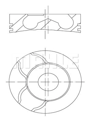 PISTON 89.50MM 0.50 SPRINTER 210D 212D 310D 312D 410D 2.2D 2.9D 3.5D 95- OM602.980 0.20 KISA - MAHLE