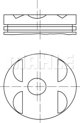 PISTON 89.00MM STD W202 C220D W210 E220D 2.2D 96-00 OM604.910/912 0.20 KISA - MAHLE