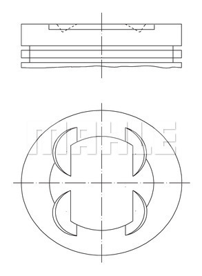 PISTON 73.40MM STD CORSA D ADAM AVEO 1.4 8V 08- A14XER A14XEL - MAHLE