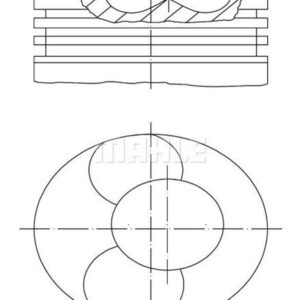 PISTON SEGMAN 79.51MM STD 4 SILINDIR MOTORUN 1.-2. PISTONLAR CADDY III GOLF IV/V BORA JETTA III B 028PI00112100 - MAHLE