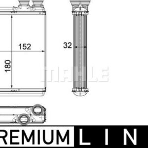 KALORİFER RADYATÖRÜ CITROEN C3 II A51 167x337x111 - MAHLE