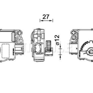 A/C-Stellantrieb FORD FIESTA VI - MAHLE