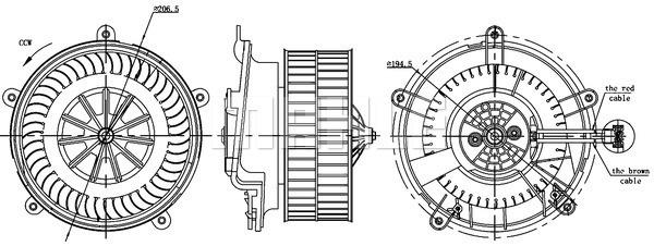 KALORIFER MOTORU BMW E65 E66 03 07 12V - MAHLE