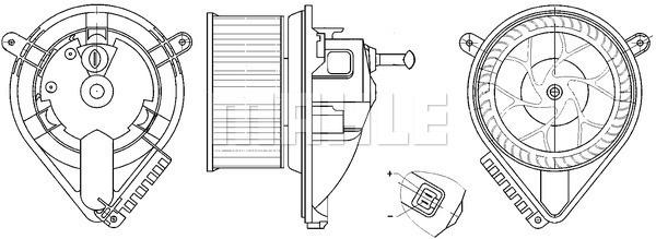 KALORIFER MOTORU KLIMASIZ MERCEDES SPRINTER 901 905 96 06 . VW LT 28-35-46 96 06 - MAHLE