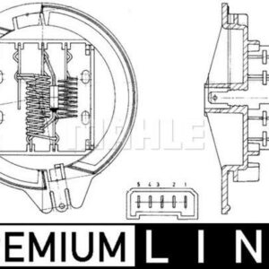 A/C-Gebl seregler und Widerstand CITROEN XANTIA -AC - MAHLE