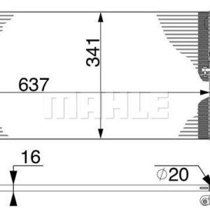 A/C-Kondensator AUDI A4 B8 - MAHLE