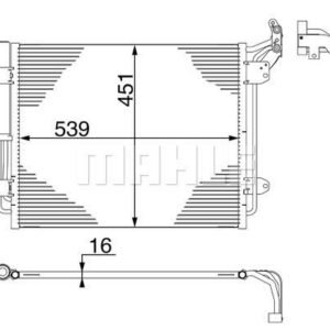 A/C-Kondensator VW TIGUAN - MAHLE