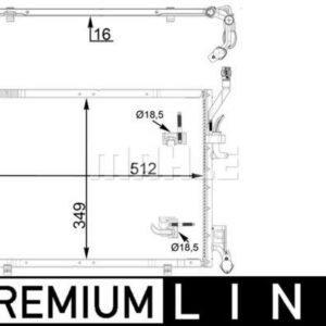 A/C-Kondensator FORD FIESTA TRANSIT B-MAX - MAHLE