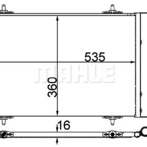 A/C-Kondensator CITROEN C5 / PEUGEOT 407 - MAHLE