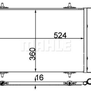 A/C-Kondensator CITROEN C5 / PEUGEOT 407 - MAHLE