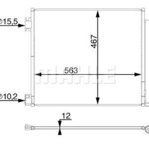 A/C-Kondensator NISSAN QASHQAI II / RENAU - MAHLE