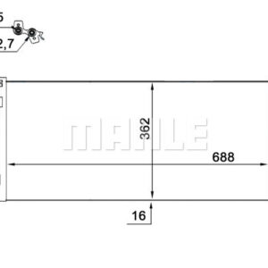 A/C-Kondensator FORD FOCUS / KUGA / C-MAX - MAHLE