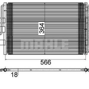 A/C-Kondensator VW GOLF IV/ AUDI A3/ DIV. - MAHLE