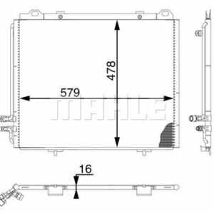 KLIMA RADYATORU MERCEDES E-CLASS W210 96 02 - MAHLE