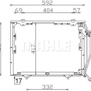 KLIMA RADYATORU MERCEDES W202 S202 W210 - MAHLE