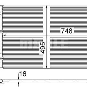 A/C-Kondensator AUDI A8 - MAHLE