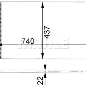 A/C-Kondensator CHRYSLER VOYAGER III - MAHLE