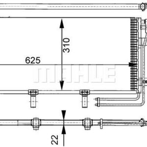 A/C-Kondensator VW TRANSPORTER T4 - MAHLE