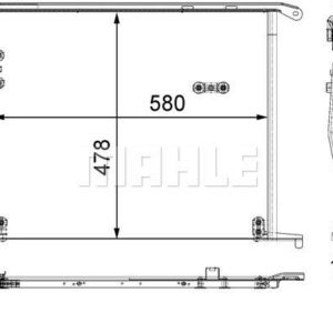 KLIMA RADYATORU MERCEDES W220 C215 R230 - MAHLE