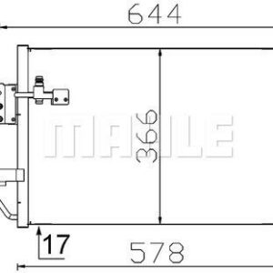 KLIMA RADYATORU MERCEDES A-CLASS W168 97 04 VANEO 414 02 05 - MAHLE