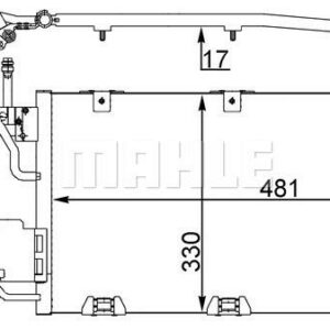 A/C-Kondensator OPEL ASTRA H / ZAFIRA - MAHLE