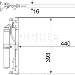 A/C-Kondensator NISSAN MICRA 01/03-06/04 - MAHLE
