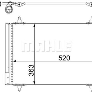 A/C-Kondensator CITROEN XSARA PICASSO 1.6 - MAHLE