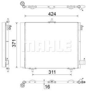 A/C-Kondensator CITROEN C2/C3 - MAHLE