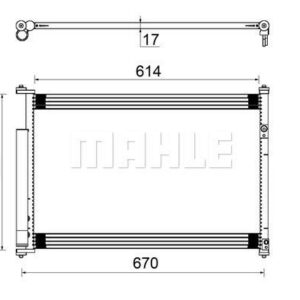 A/C-Kondensator SUZUKI GRAND VITARA 06 07 - MAHLE