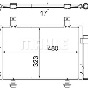 A/C-Kondensator SUZUKI SWIFT 05 - MAHLE