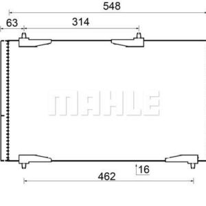 A/C-Kondensator PEUGEOT 206 AB 09/03 - MAHLE