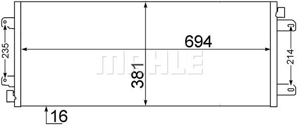 A/C-Kondensator RENAULT MASTER II 97- - MAHLE