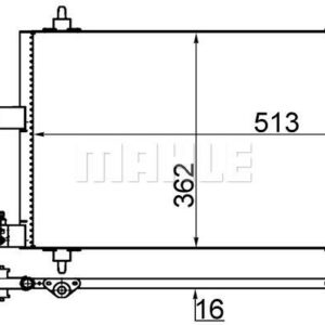 A/C-Kondensator CITROEN C5 / 407 - MAHLE