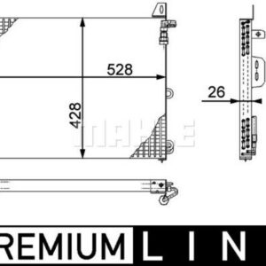 A/C-Kondensator MB SL R107 - MAHLE