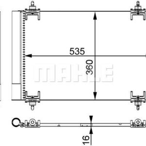 A/C-Kondensator PEUGEOT 307 / CITROEN C4 - MAHLE