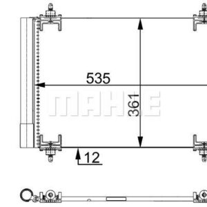 A/C-Kondensator PEUGEOT 307 / CITROEN C4 - MAHLE