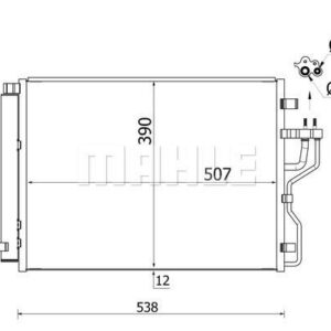 A/C-Kondensator HYUNDAI IX35/ TUCSON - MAHLE