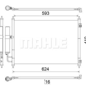 A/C-Kondensator NISSAN X-TRAIL T31 - MAHLE